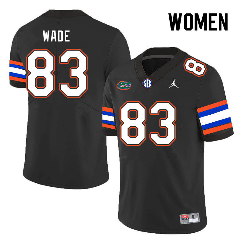 Women #83 Jackson Wade Florida Gators College Football Jerseys Stitched Sale-Black